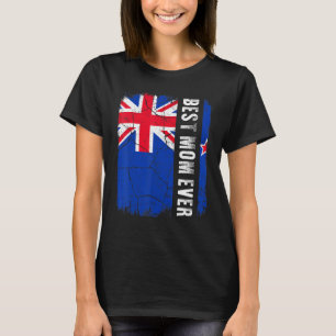 Best Kiwi Mum Ever New Zealand Flag Mother's Day T-Shirt
