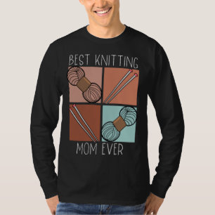 Best Knitting Mom Ever Crochet Yarn Collector Moth T-Shirt
