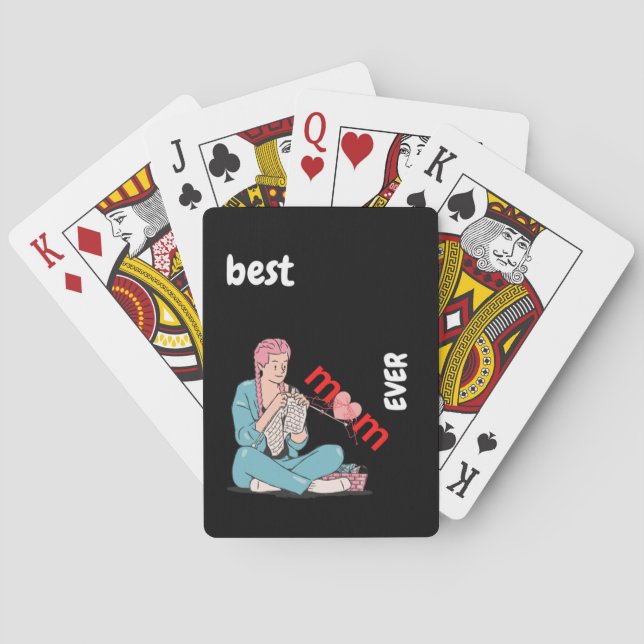 best knitting mum ever  38 playing cards (Back)