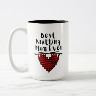 Best Knitting Mum Ever Two-Tone Coffee Mug
