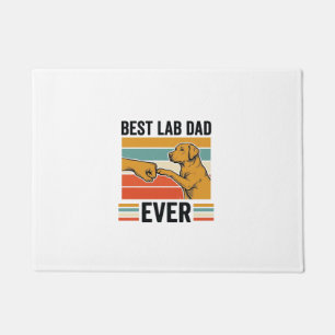 Best Lab Dad Ever Labrador Vintage T-Shirt Design_ Doormat