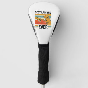 Best Lab Dad Ever Labrador Vintage T-Shirt Design_ Golf Head Cover