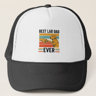 Best Lab Dad Ever Labrador Vintage T-Shirt Design_ Trucker Hat