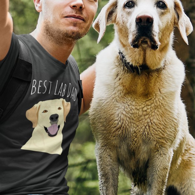 Best Lab Dad Yellow Labrador Retriever T-Shirt (Creator Uploaded)
