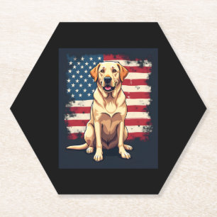 Best Labrador For Men Women Yellow Lab Dog Retriev Paper Coaster