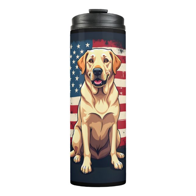 Best Labrador For Men Women Yellow Lab Dog Retriev Thermal Tumbler (Front)
