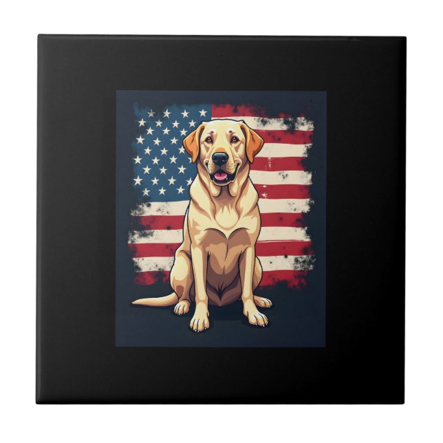 Best Labrador For Men Women Yellow Lab Dog Retriev Tile (Front)