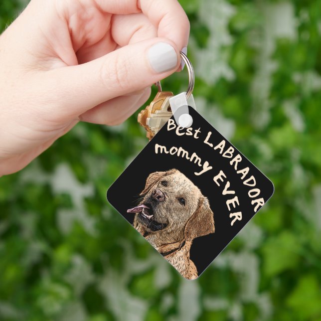 Best Labrador mummy ever Key Ring (Hand)