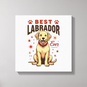 Best Labrador Parent Ever Vintage Labrador Retriev Canvas Print