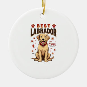 Best Labrador Parent Ever Vintage Labrador Retriev Ceramic Tree Decoration