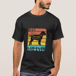 Best Labrador Retriever Dog Dad Ever Funny Retro V T-Shirt