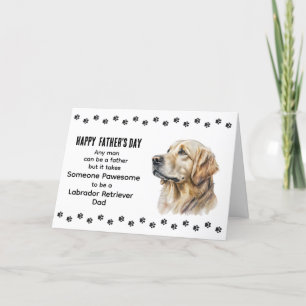 Best Labrador Retriever Dog Dad Father's Day     Holiday Card