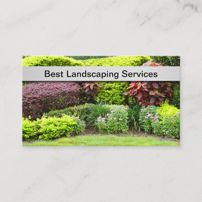 Best Landscaping Business Card Template 4 (Front)