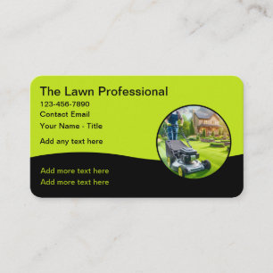 Best Lawn Care Mowing Service Business Cards