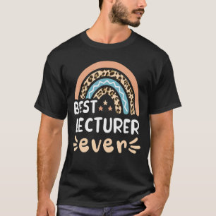 Best Lecturer Ever Leopard Rainbow Mum T-Shirt