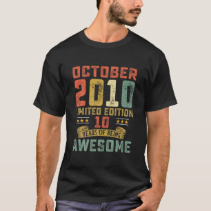 Best Level 10 Unlocked Awesome 10th Birthday Gift T-Shirt