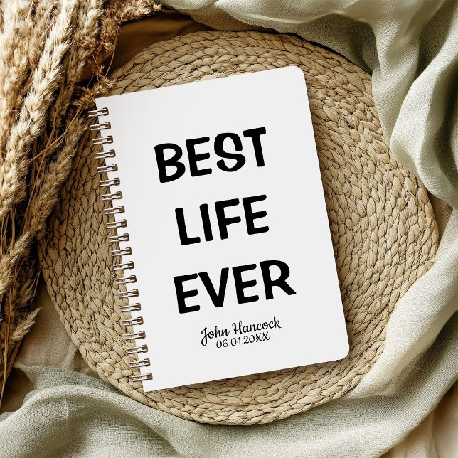 Best Life Ever Baptism Black and White Notebook (Creator Uploaded)