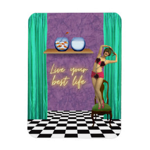 Best Life Funky Vintage Kitsch Magnet