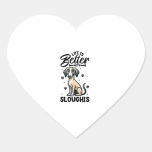 Best life with Arabian Greyhound Heart Sticker