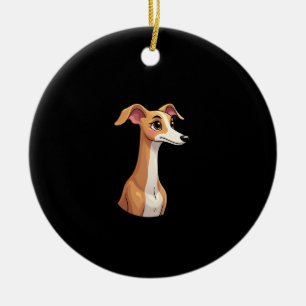Best life with Arabian Greyhound Long Sleeve T-Shi Ceramic Tree Decoration