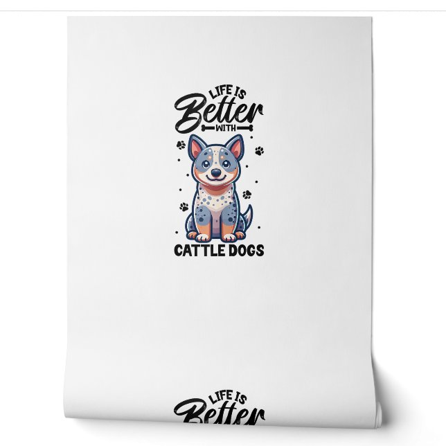 Best life with Australian Cattle Dog  Wallpaper (Unrolling)