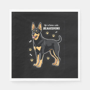 Best life with Beauce Sheepdog Tank Top Napkin