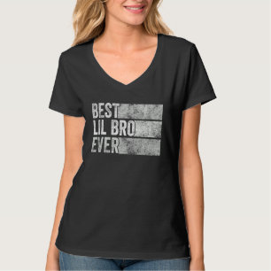Best Lil Bro Ever Funny Little Brother Vintage Dis T-Shirt