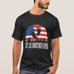 Best Lil Brother Ever US Flag T-Shirt