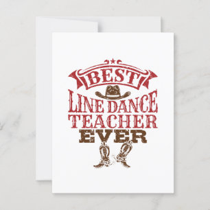 Best Line Dance Teacher Ever Postcard
