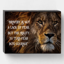Best Lion Bravery Quote Wood Wall Art Design Woode