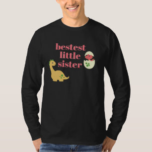 Best little sister cute dinosaur rex family graphi T-Shirt