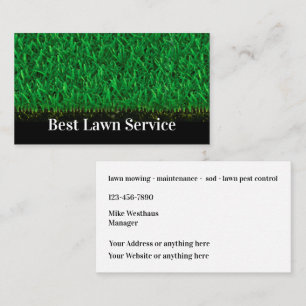 Best Local Lawn Service Business Cards