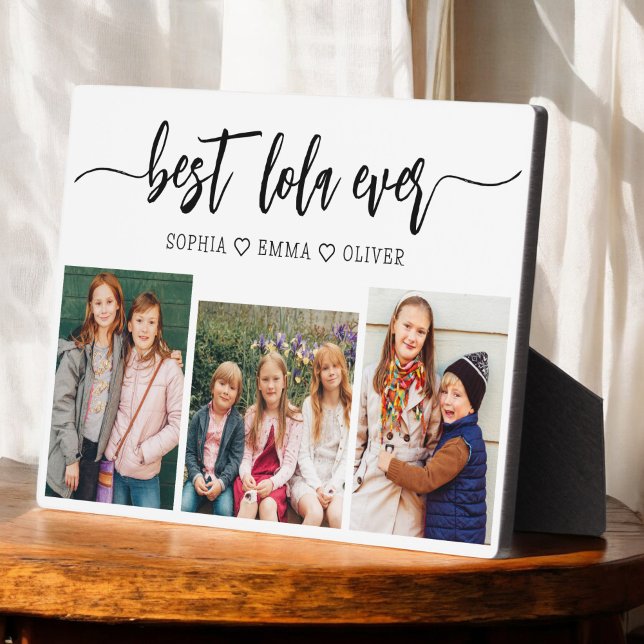 Best Lola Ever - Grandchildren Photo Collage Plaque (Creator Uploaded)