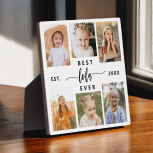 Best Lola Ever - Grandchildren Photo Collage Plaque