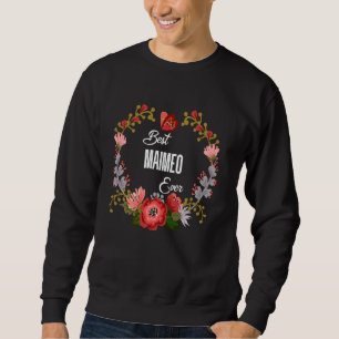 Best Maimeo Ever Orange Floral Fun Aunt Grandma Mo Sweatshirt