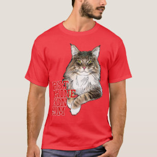 Best Maine Coon Mum Funny Cat  T-Shirt