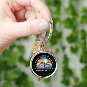 Best Makeup Artist - Retro Style Premium Round Key Ring