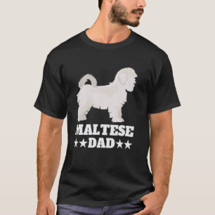 Best Maltese Dad For Men Boys Dog Dad Pet Maltipoo T-Shirt