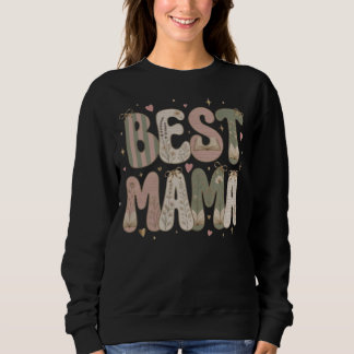 Best Mama Bookish Floral Literary Design Sweatshirt