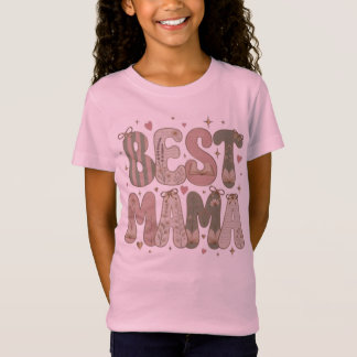 Best Mama Bookish Floral Literary Design T-Shirt
