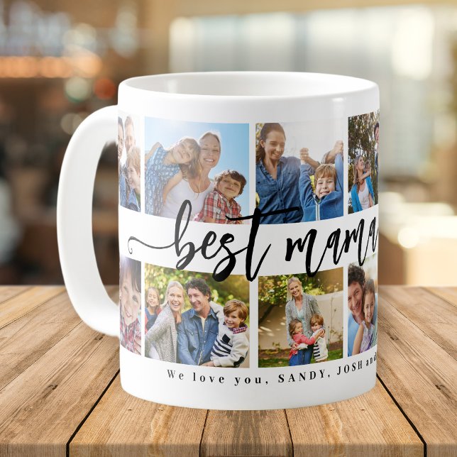 Best mama ever 12 photo collage keepsake coffee mug (Creator Uploaded)