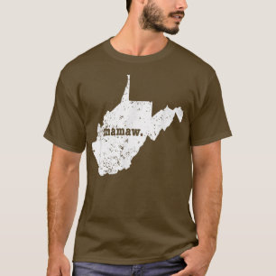Best Mamaw West Virginia Personalized Grandmother T-Shirt