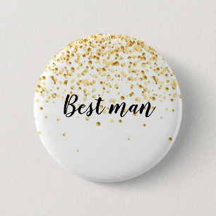 Best man 6 cm round badge