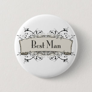 *Best Man 6 Cm Round Badge