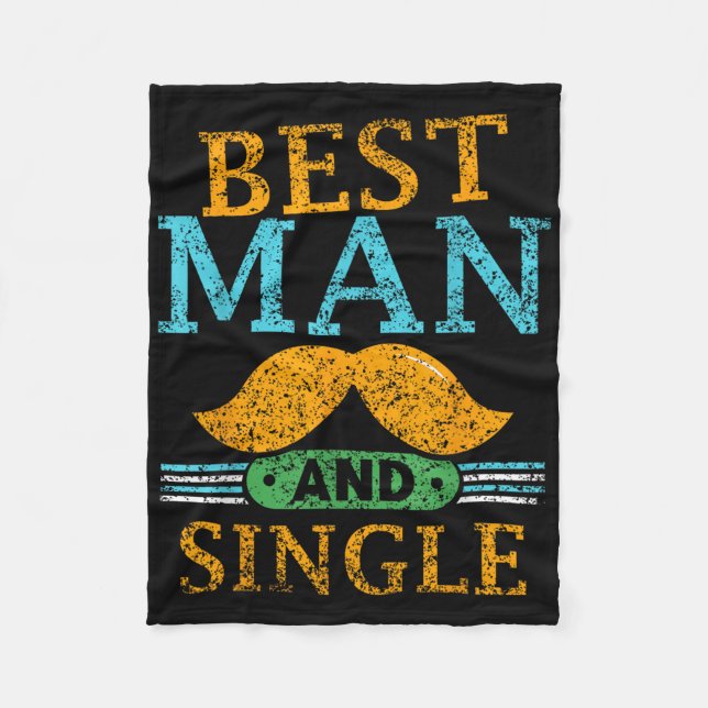 Best Man And Single Bride Team Party Bachelor Groo Fleece Blanket (Front)