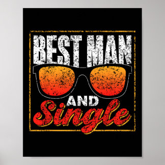 Best Man And Single Team Party Groom Bride Bachelo Poster