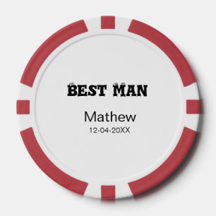 Best man bachelor party add name date simple sdon' poker chips