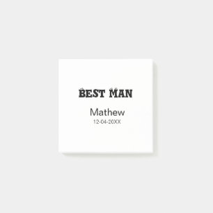 Best man bachelor party add name date simple sdon' post-it notes