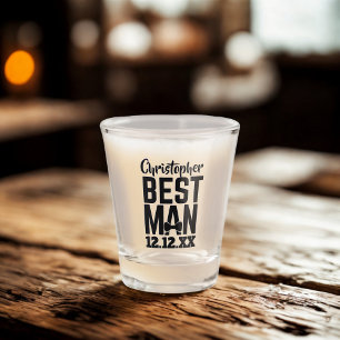 Best Man Bachelor Party Shot Glass