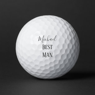 Best Man Black and White Souvenir Golf Balls